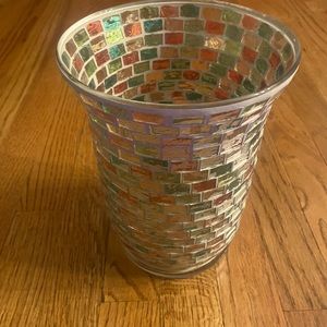 Yankee Candle Stained Glass Hurricane Vase
